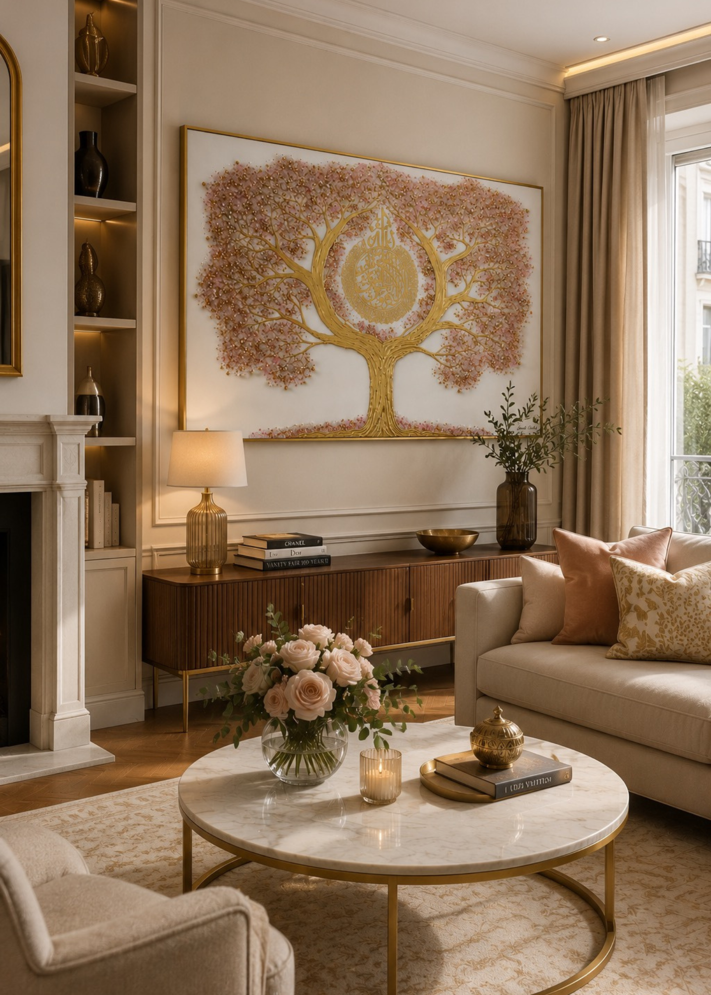 L'Arbre de Lumière (Beige&Rose)