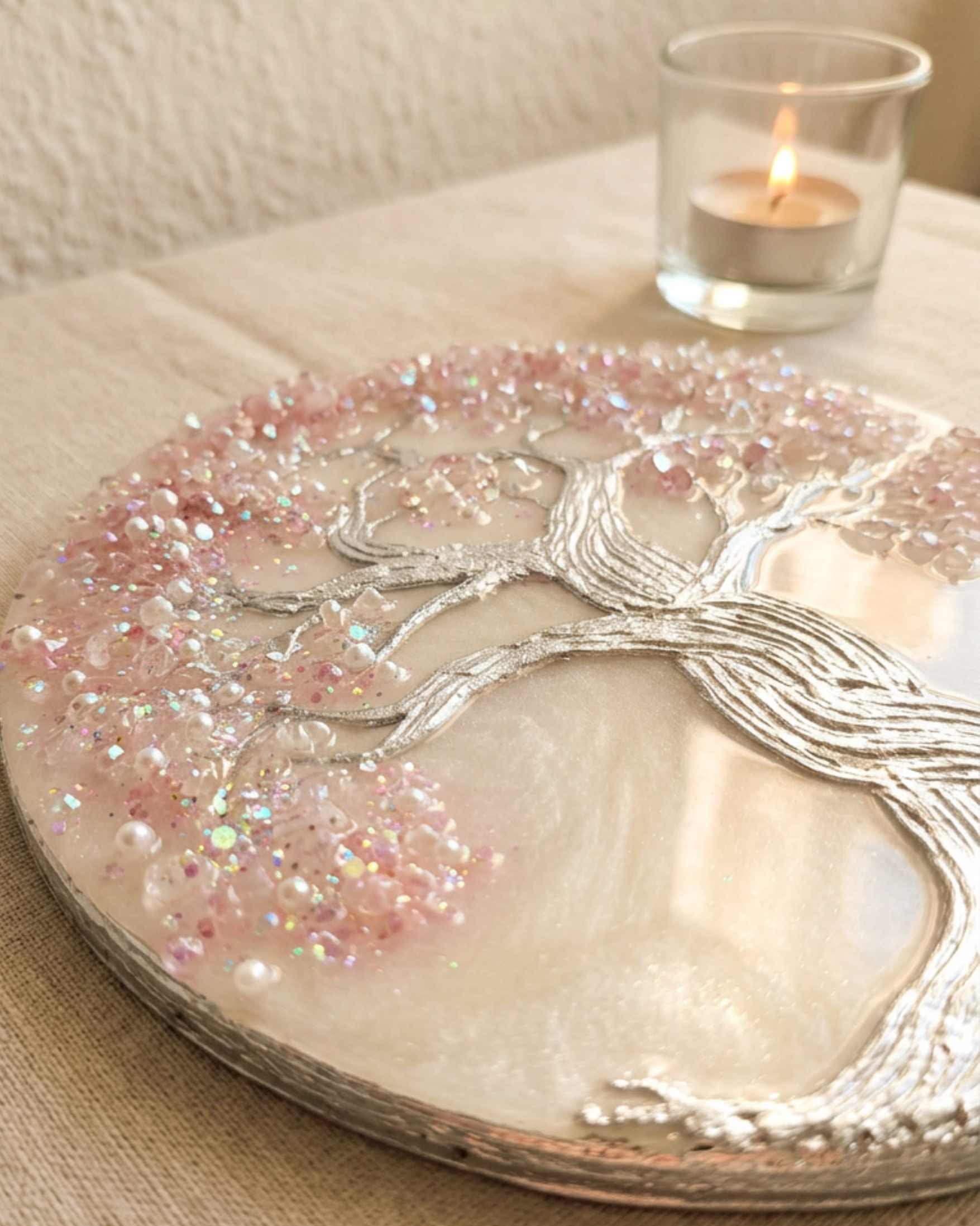 Arbre de Vie en Quartz Rose