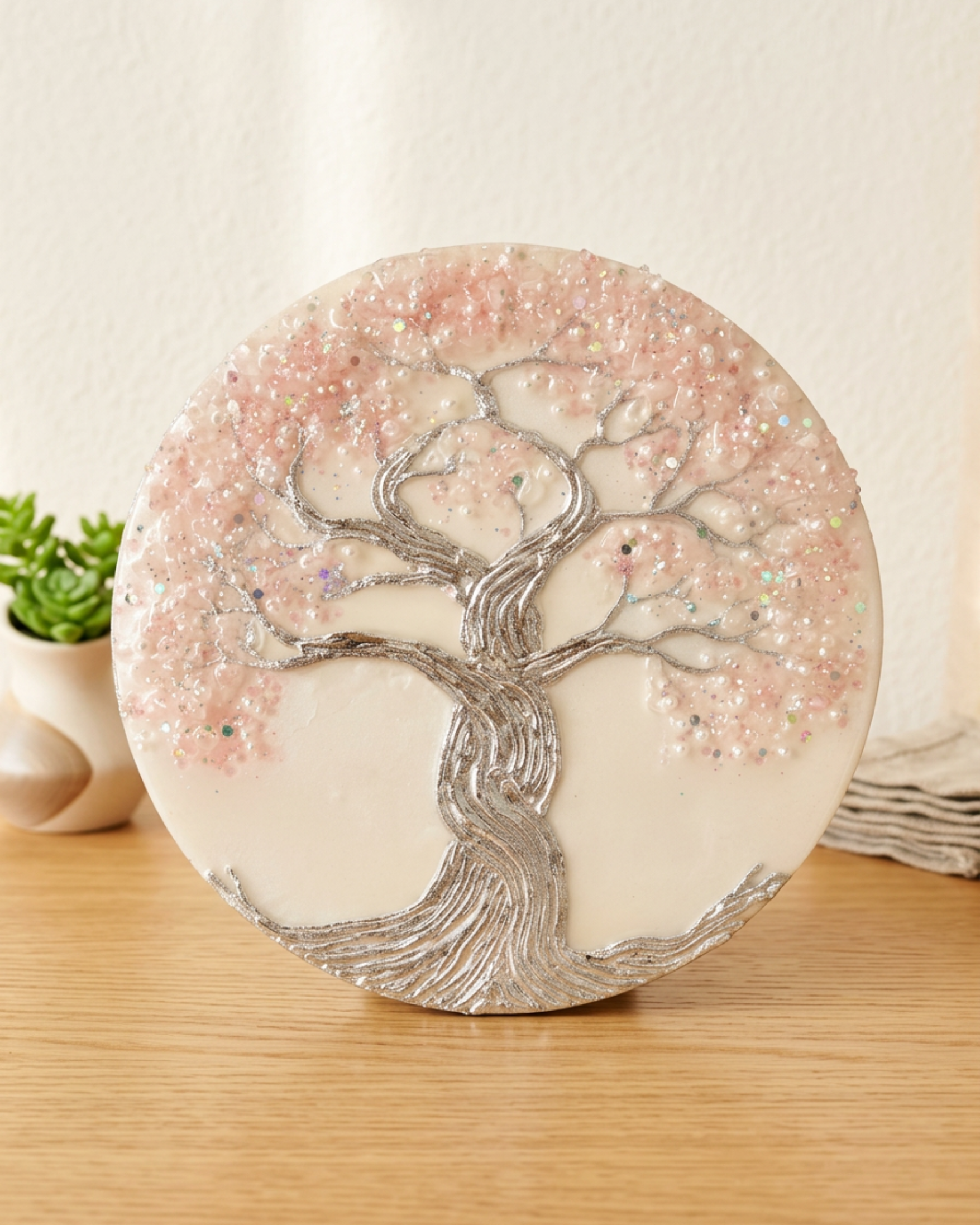 Arbre de Vie en Quartz Rose