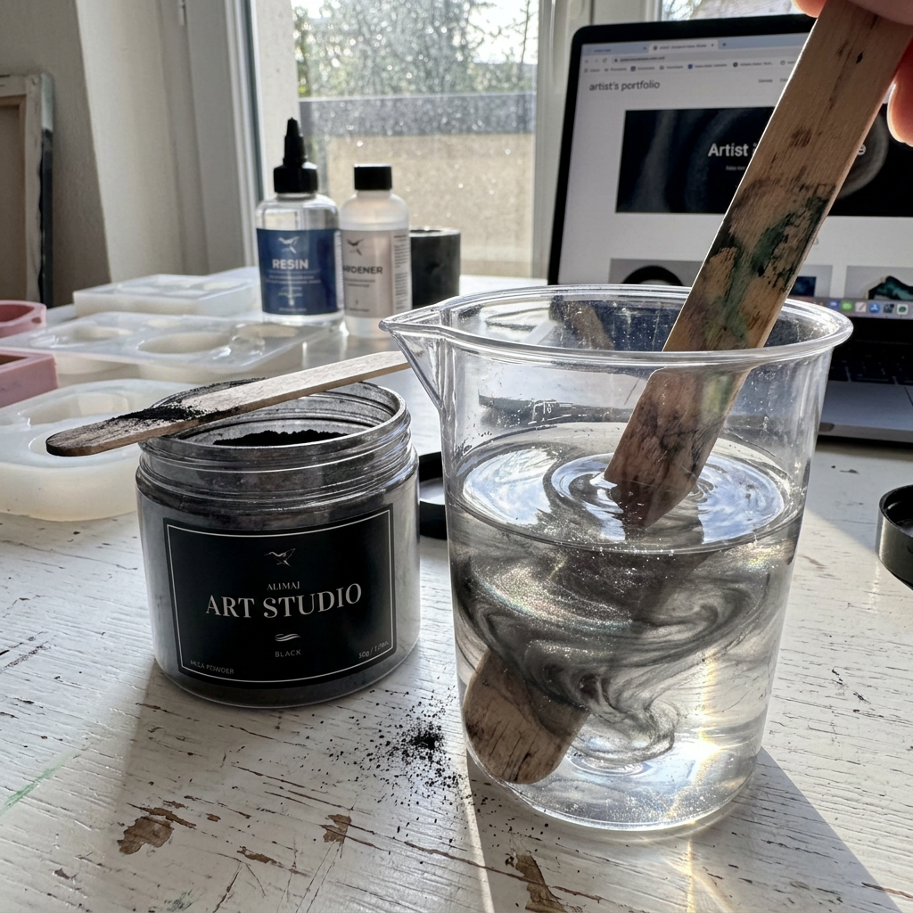 Poudre de mica noir 50g