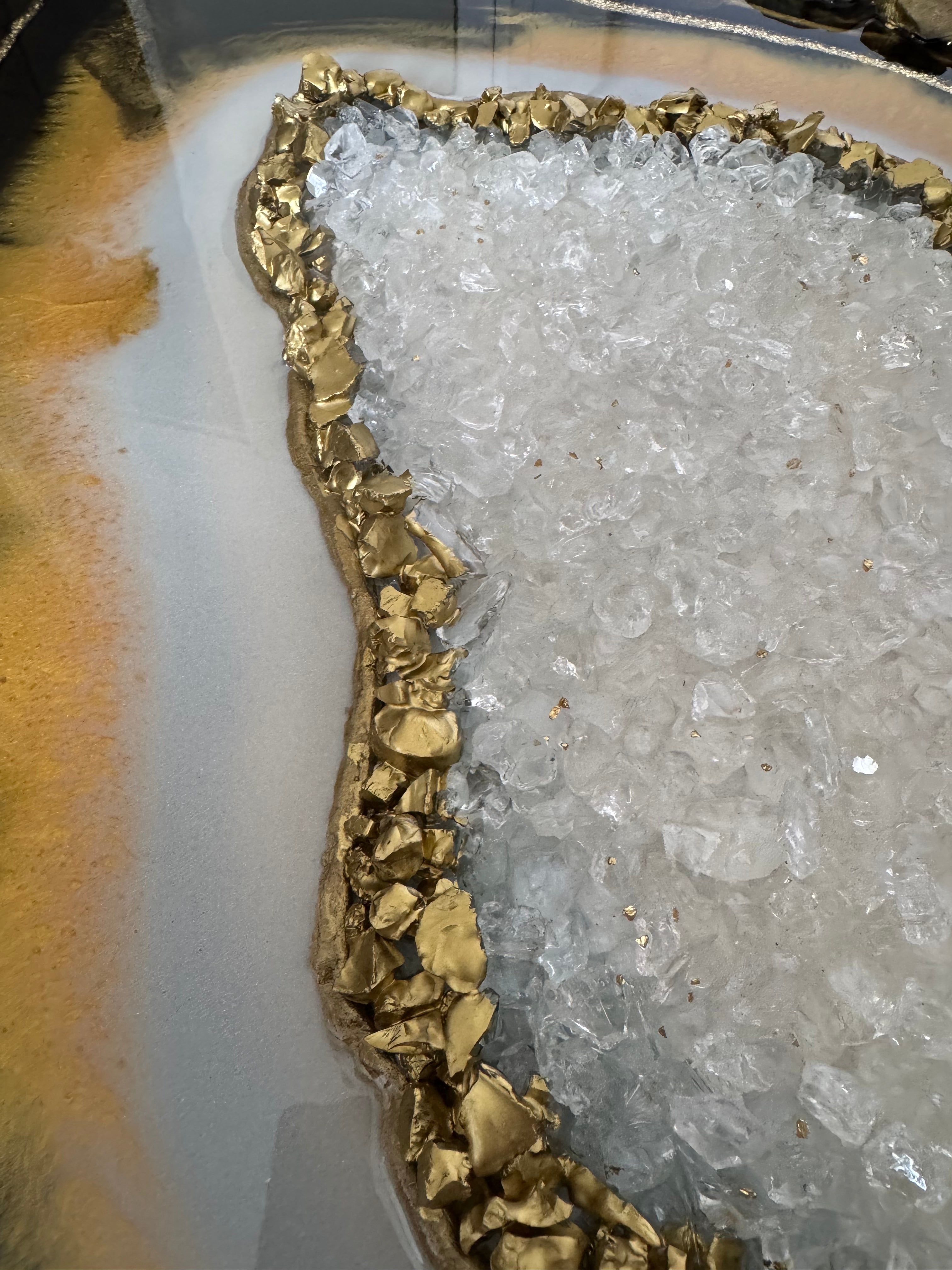 Tableau Géode Noir et Or